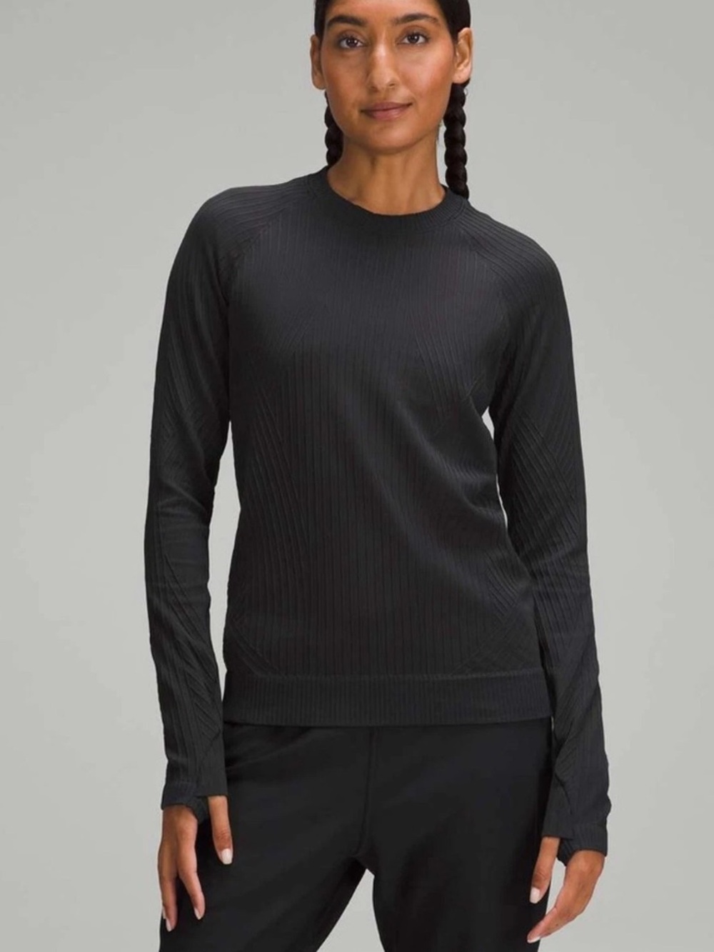 NWOT Lululemon Rest Less Pullover Aerial Current Black Size 6